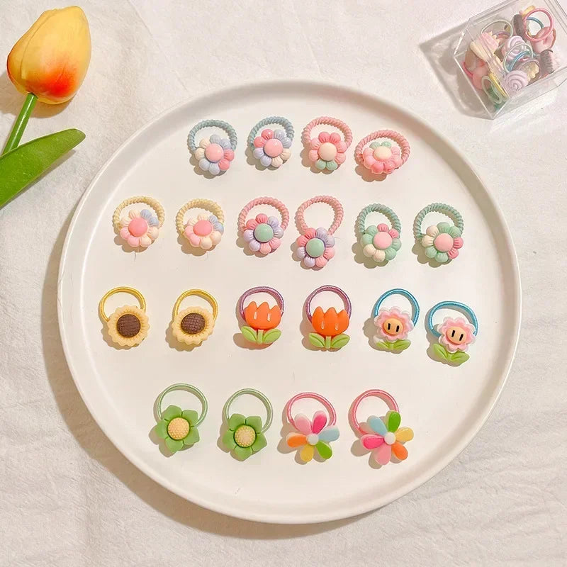 Hair Accessories Girls Bands Bandeau Cheveux Scrunchies Elastic Fille Korean Haarband Rubber Brown Children Gomas Gift Kids