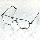 Titanium Alloy Double Bridge Grey Pilot Men Optical Glasses Frame Eyeglasses Eyeframe Eyewear