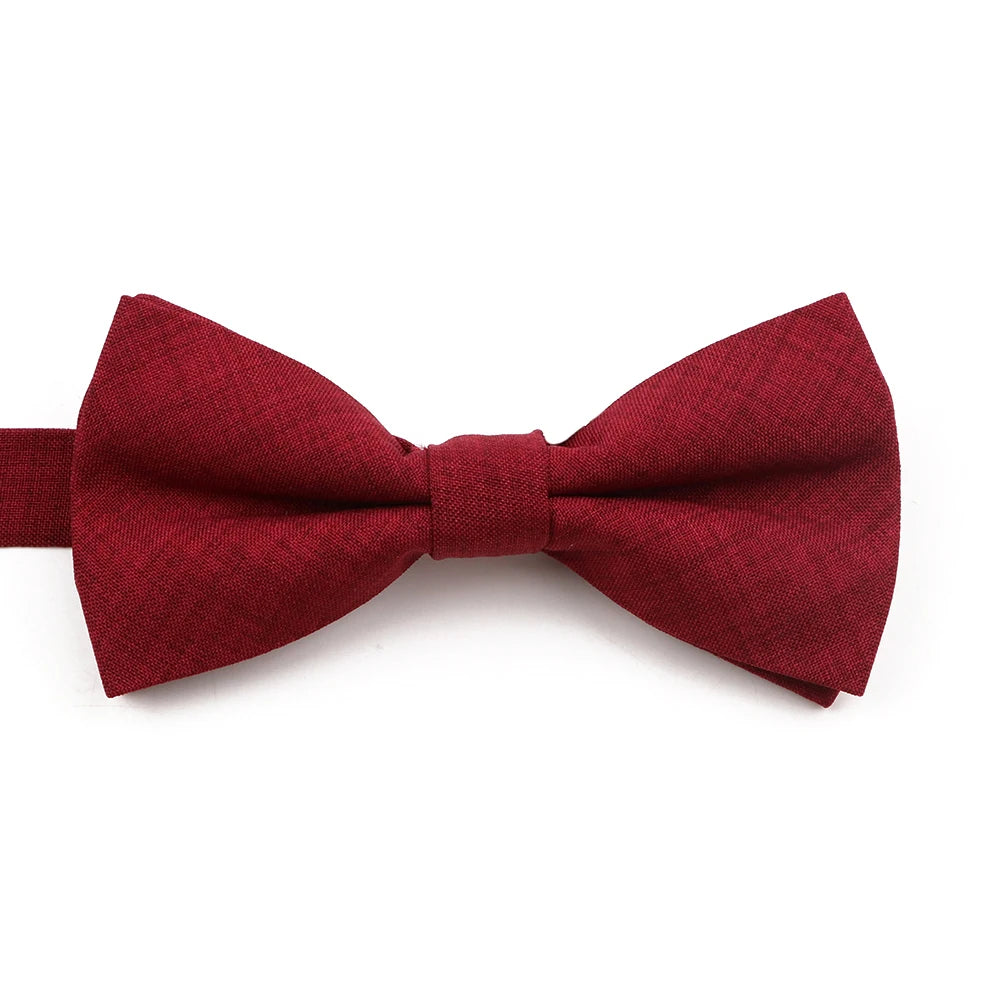 High Quality Mens Solid Color Bowtie Set For Men Children Wedding Party Dinner Accessory Pink Orange Father-son Bow Tie Gift