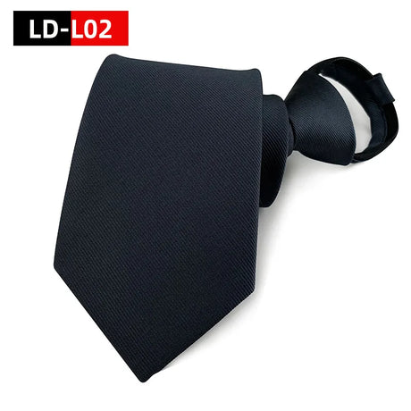 Solid Colors Necktie Zipper Tie 8cm Ties Business for Man Gravatas Handkerchief Bowtie Mens Wedding Shirt Accessories