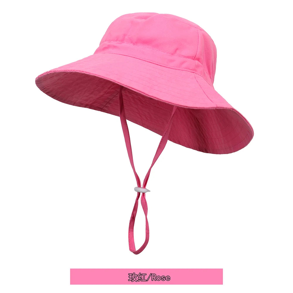 XS,M,L Summer Baby Sun Hat UV Protection Kids Bucket Hat For Girls Boys Outdoor Panama Beach Caps Toddler Infant Bucket Cap