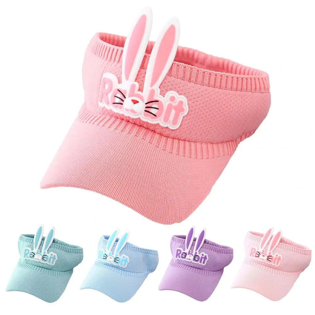 Kids Baseball Hat Empty Top 3D Rabbit Ears Baby Sun Hat Lovely Summer Hat Beach Sun Visor Cap Outdoor Supply For Girls Boys