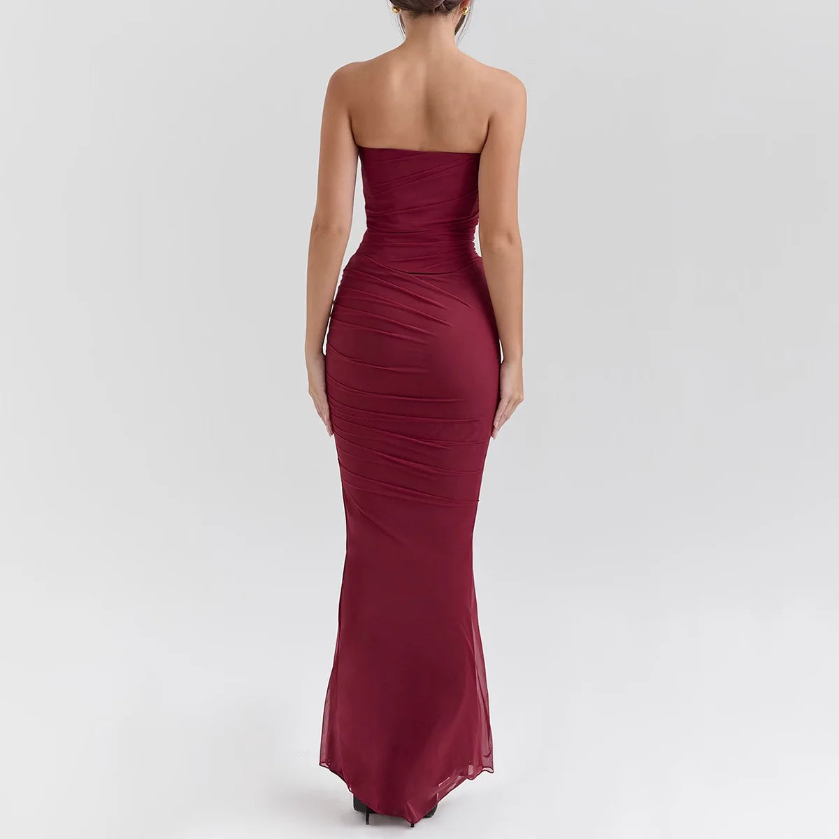 Suninheart Elegant 2 Pieces Dress Set with Scarf Women Fashion Matching Sets Sexy Cropped Top and Long Dress Set Casual Dress