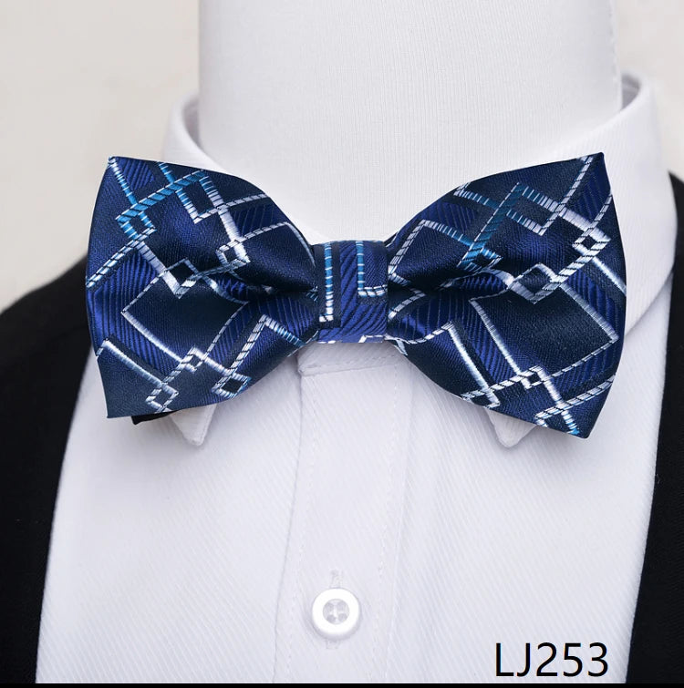 Fashion Brand Brand Silk Bow Tie Dark Blue Man Dot Wedding Accessories lover's day Fit Formal Party