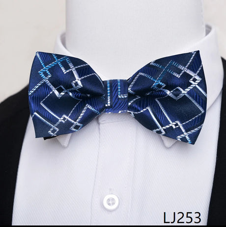 Fashion Brand Brand Silk Bow Tie Dark Blue Man Dot Wedding Accessories lover's day Fit Formal Party