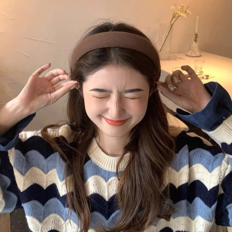 New Fashion Women's Thick Sponge Headband Wide Brim Hairband Elegant Headband Makeup Face Wash Headband Fashion Hair Accessories