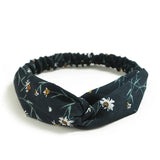 Fashion WomenFloral Headband Hair Accessories Leopard Cross Knotted Bow Chiffon Hair Band Girls Headdress Ladies Hoop Headwear