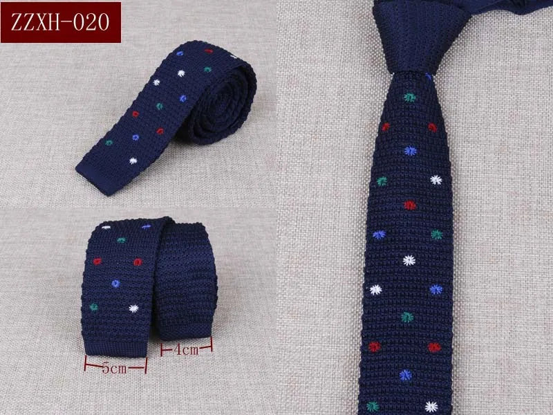 Men's Suits Knit Tie Plain Necktie For Wedding Party Tuxedo Casual Dots Woven Skinny Gravatas Cravats Accessories 25colors