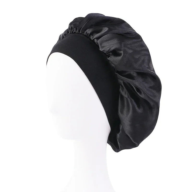 Bonnet Satin Sleeping Hat Hair Night Sleep Cap Head Cover Shower Caps for Bath and Sauna Bathing Shower Cap Bathroom Products