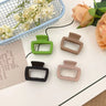 4pcs Women's Square Lightweight Hair Claw Clip Fashionable Elegant Hair Accessory Clip Suitable Hair Styling Makeup