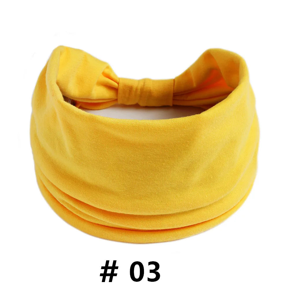 Headbands for Women Cotton Wide Headwrap Yoga Workout Hairbands Elastic Sport Head Bands Turban Bandana Bandage Hair Accessories