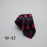 5cm Musical Note Printed Tie College Students Narrow Neckties Leopard Check Performance Ties For Men Daily Neckwear Gravata Gift