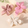 4Pcs Flower Hair Clips Fashion Matte Black Floral Hairpins Hair Claw Clips Non-Slip Hair Clamps Grab Elegant Hair Accessories