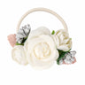 Handmade Flower Elastics Hair Ties For Kids Girls Stretchy Rubber Hairband Slim Headband Scrunchies Ponytail Holder Ring Loop