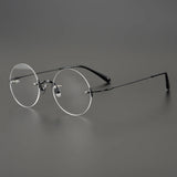2024 Pure Titanium Round Rimless Glasses Frame Simple Fashion Men Women Small Faces Eyeglasses Light Weight Frameless Spectacles