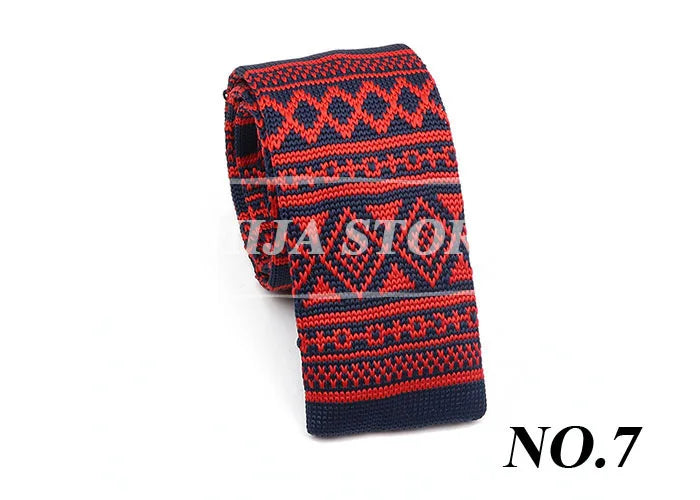 61 Styles Knit Tie Fashion Pattern Print Leisure Men's Knitted Tie Colourful Woven Daily Wear Cravat Gift For Apparel Accessorie