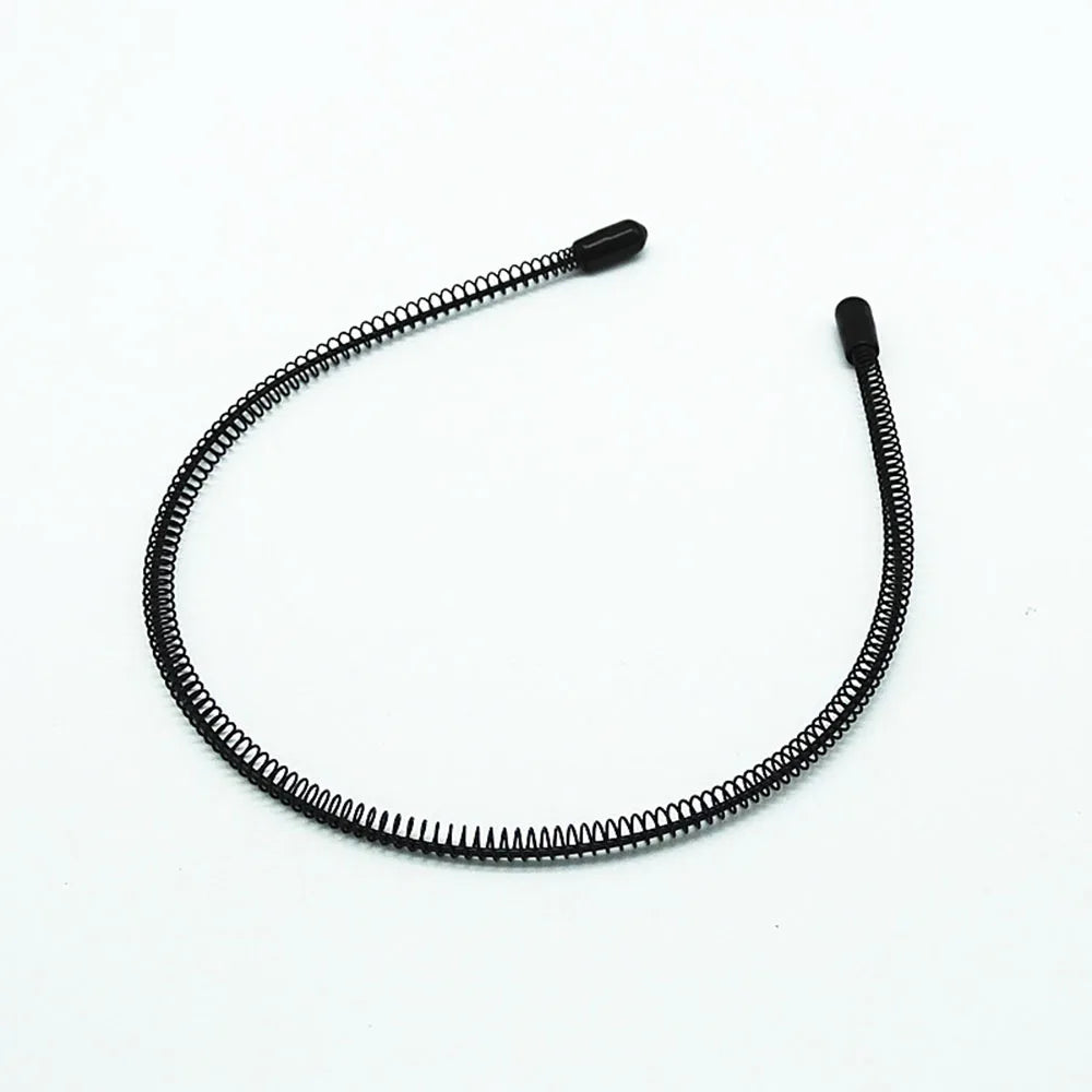 Black Metal Wavy Headband Men Women's Hair Band Head Hoops Bands Headwear Sport Headbands Hairband Bangs Holder Hair Accessories