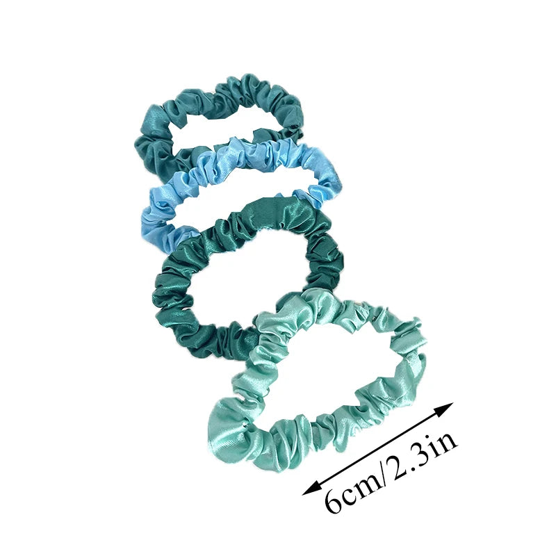 10pcs/pack Solid Color Elastics Hair Ties For Women Thick Hair Soft No Hurt Hair Ponytail Holder Hair Rope Hair Accessories Hot
