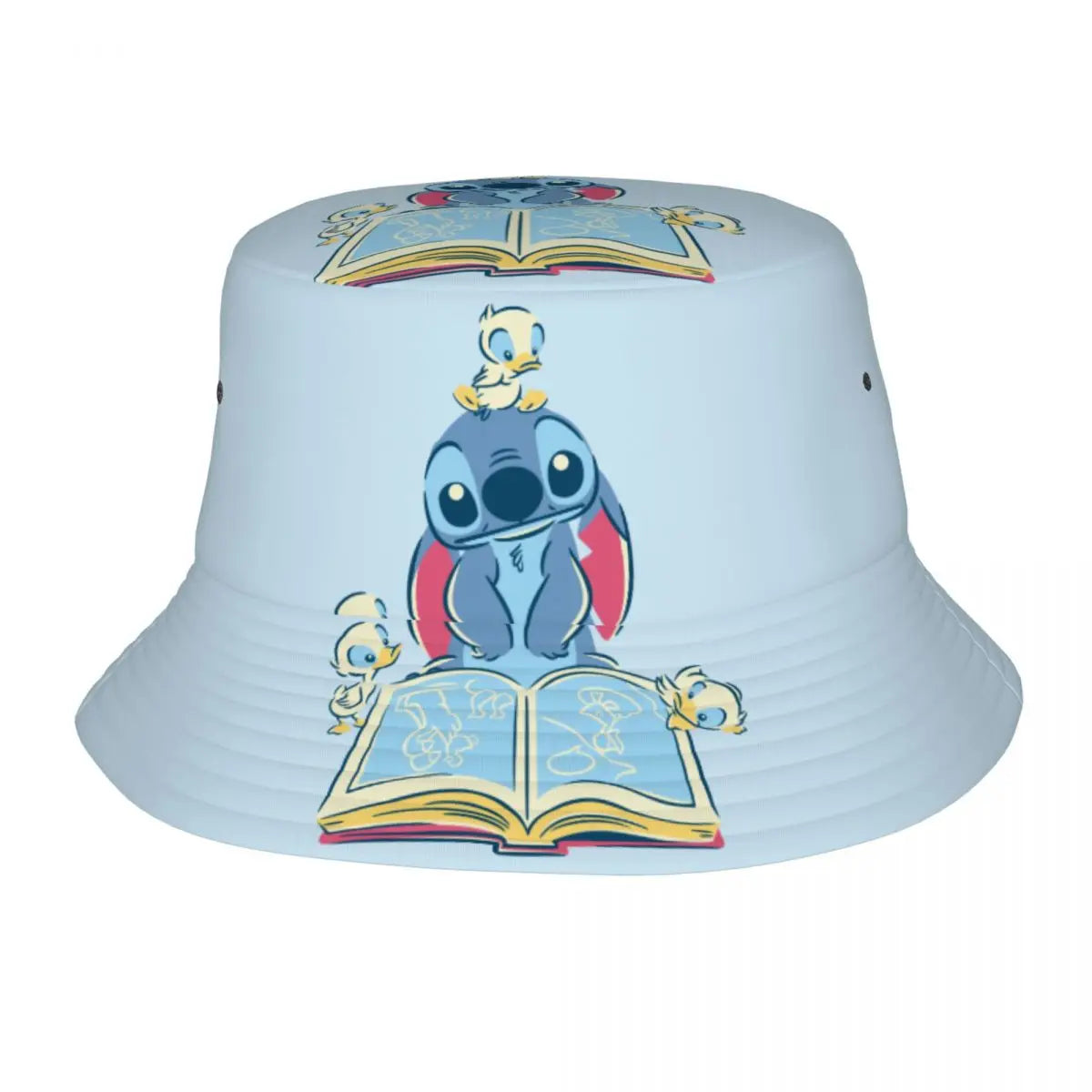 Unisex Kawaii Bucket Hats Funny Stitch Cartoon Accessories Bob Hat For Beach Headwear Lightweight