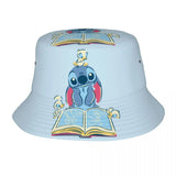 Unisex Kawaii Bucket Hats Funny Stitch Cartoon Accessories Bob Hat For Beach Headwear Lightweight
