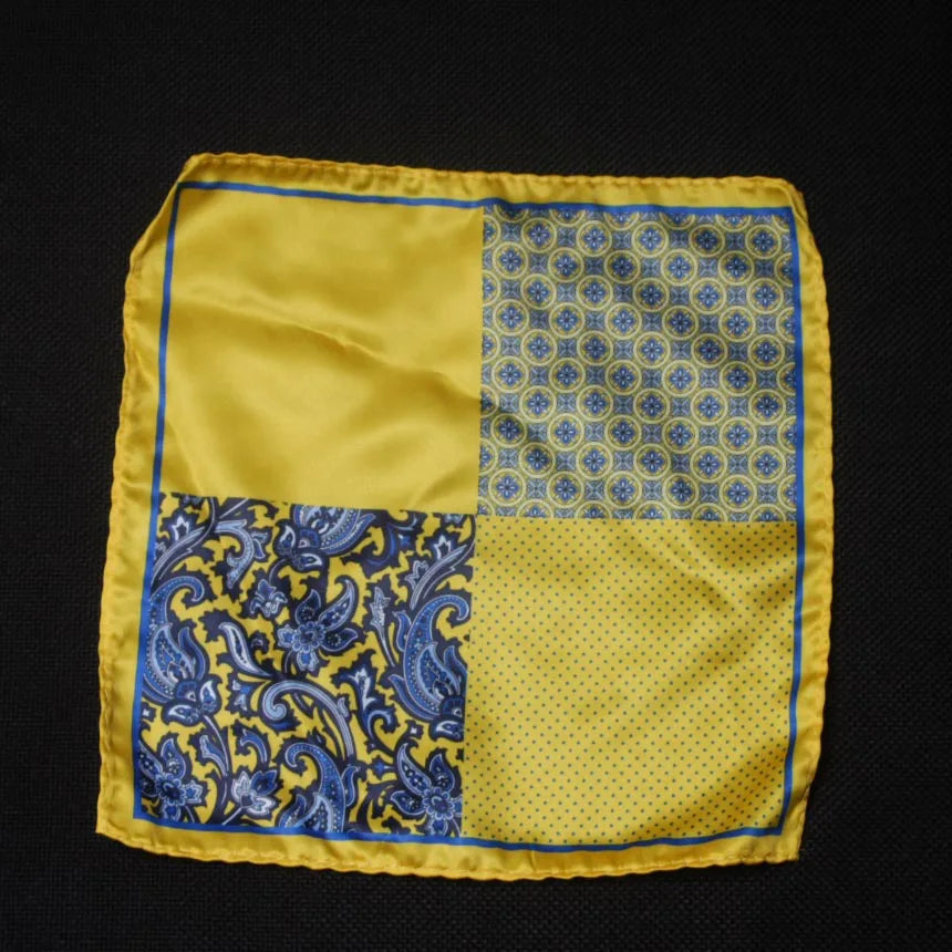 Luxury Mens Handkerchief Silk Accessories Hanky Pocket Squared Handkerchief Pocket Scarf Paisley Polka Dots Party Wedding Prom