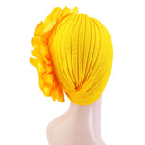 New Woman Muslim Hijab Caps With Big Flower Turban Bonnet Islamic Wrap Head Inner Cap for Hijabs Trendy Headdress
