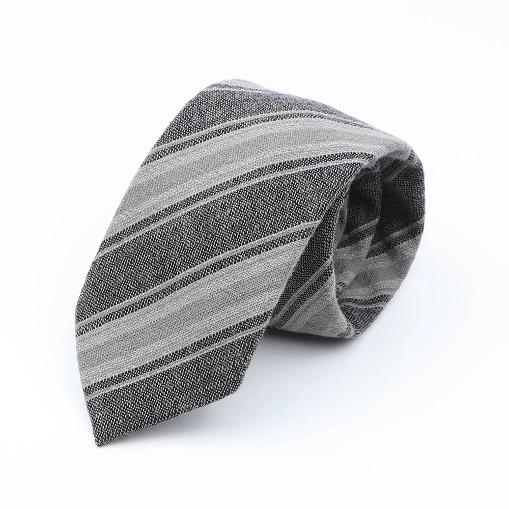 High Quality Mens 7cm Ties Classic Brown Red Striped Plaid Cotton Handmade Necktie Narrow Skinny Cravat Casual Tie Accessories