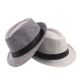 New Fashion Retro Men Wide Brim Hat Vintage Couple Cap Outdoor Adult Bowler Hats Summer Sun Straw Caps Men's Top Jazz Hat