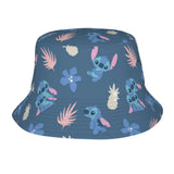 Unisex Kawaii Bucket Hats Funny Stitch Cartoon Accessories Bob Hat For Beach Headwear Lightweight