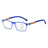 Blue Ray Blocking Anti-Blue Light Reading Glasses Multifocal Progressive Near Far Square Eyeglasses Ultralight PC