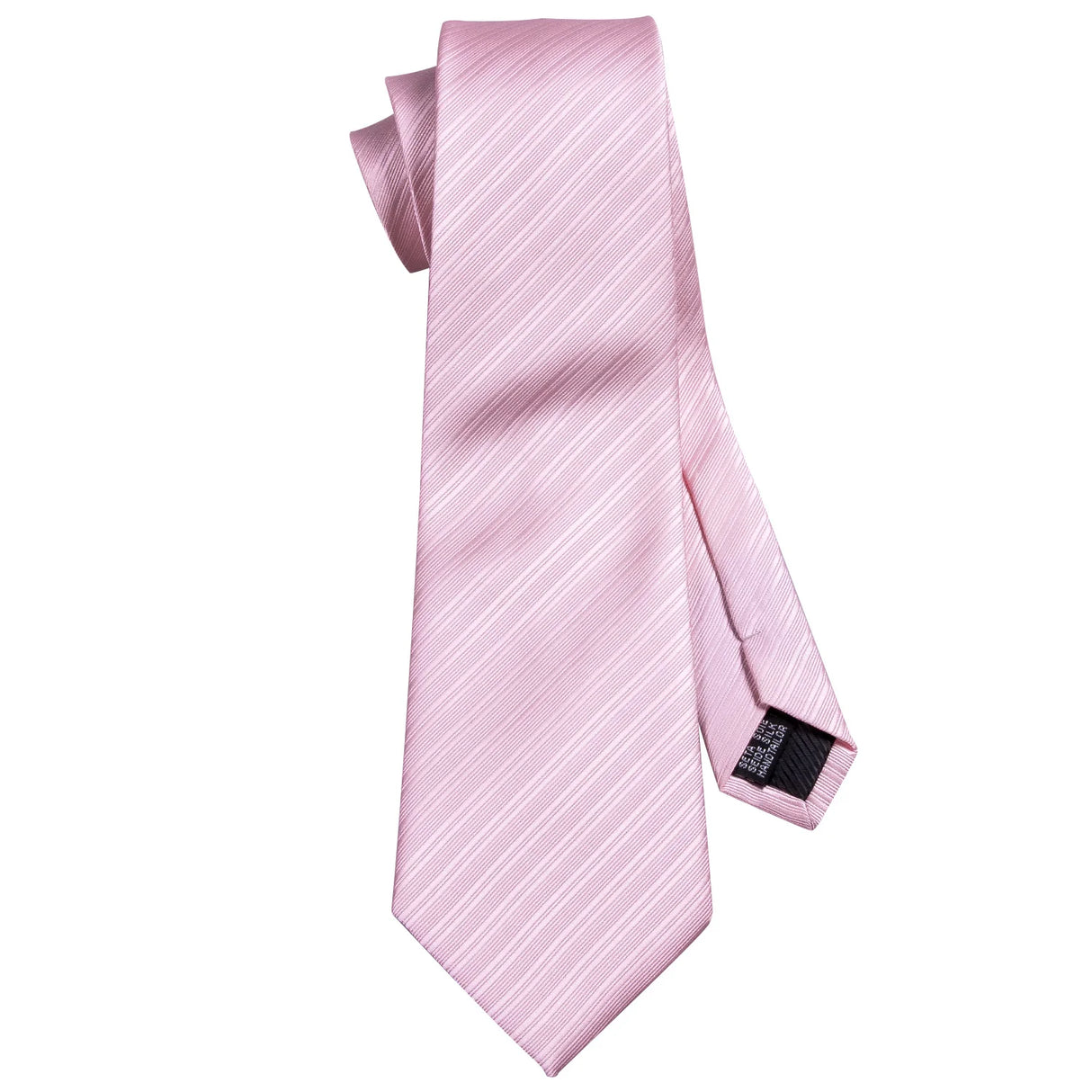 Elegant Pink Ties For Men Luxury Silk Stripe Pocket Square Cufflinks Set Fashion Male Necktie Groom Wedding Gift Barry.Wang 5090