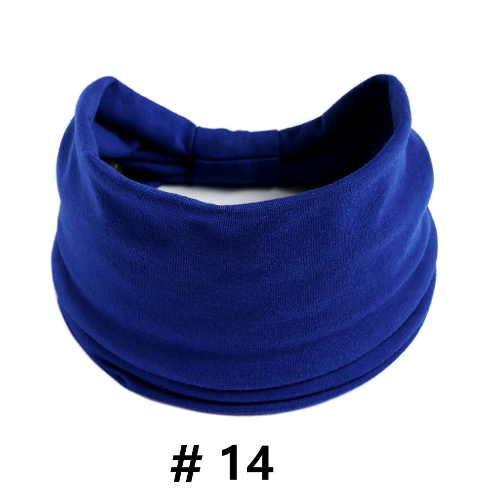 Headbands for Women Cotton Wide Headwrap Yoga Workout Hairbands Elastic Sport Head Bands Turban Bandana Bandage Hair Accessories