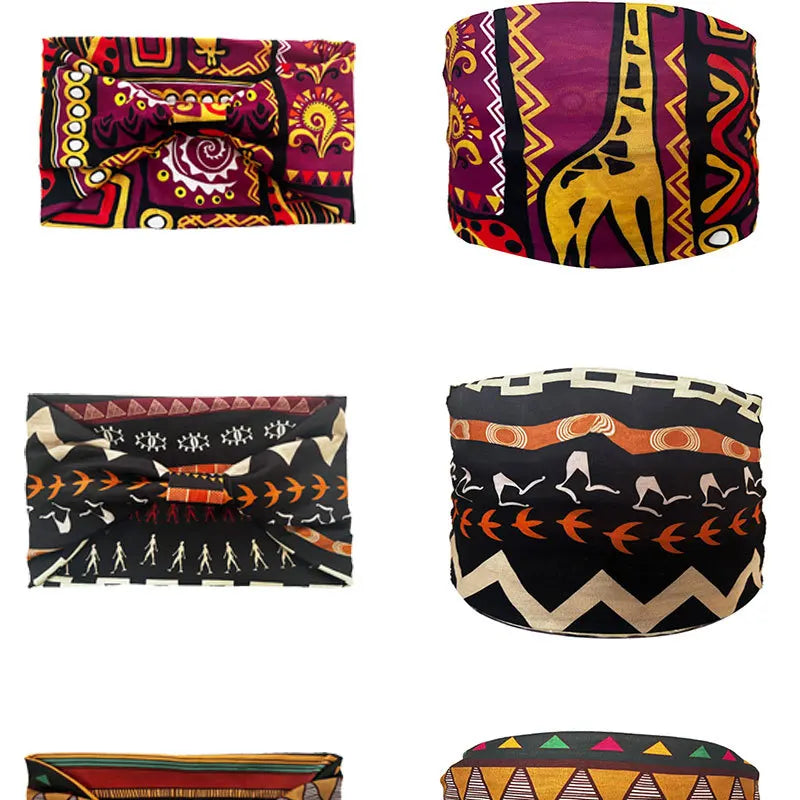 Boho Headbands For Women Fashion Wide Headscarf Bohemian Yoga  Workout Head Bands Hair Accessories Band