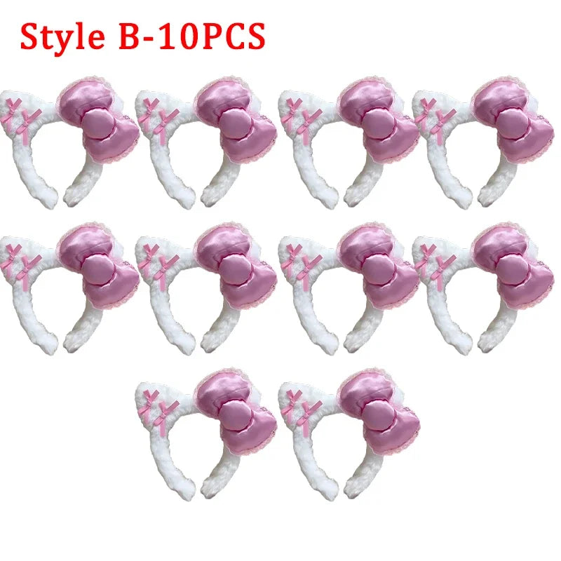 Kawaii Anime Cartoon Fashion Cat Hairband Bow Plush Hair Accessories Decorate Creative Personality Fashion Birthday Gift