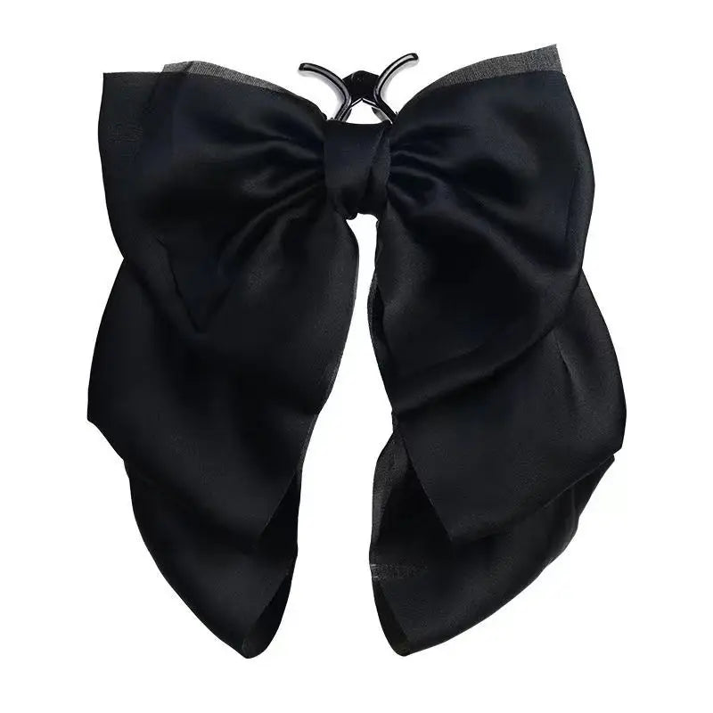 Hot Korean  Big Size Bow Hair Clip Claw Clamp Women  High Ponytail  Barrettes Headwear Girls Women Hair Accessories