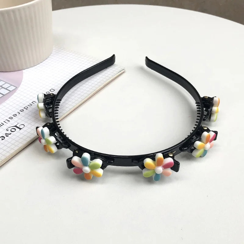 Braided Hair Bands for Girls Hair Hoop Headwear Female Flower Love Fruit Headwear Women New Fashion Hair Accessories