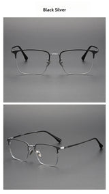 FIRADA Fashion Comfort Glasses Retro Luxury Titanium Square Eyewear Optical Prescription Eyeglasses Frame For Men Women 20363-C