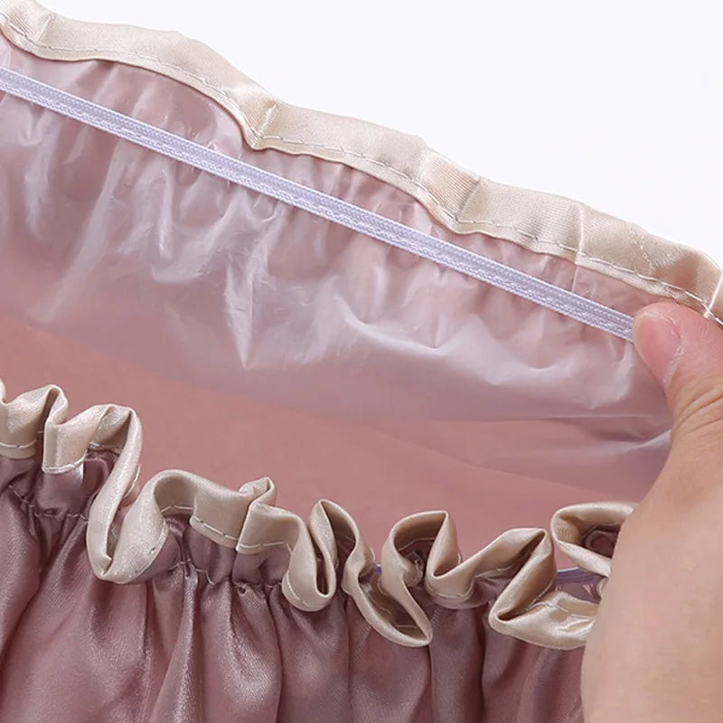 1Pcs Women's Elastic Band Satin Silky Bonnet Sleep Cap Hair Care Hair Dryers Female Hair Protect Bonnet Nightcap Satin Bath Cap