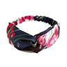 Fashion Headband Non Slip Bohemian Women Headwrap Vintage Cross Elastic Turban Headwear Print Yoga Hair Band Wide Hairband