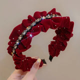 Korean Hairbands for Women Hair Accessories French Elegant Pleated Bowknot Headband Women Girls 2025 Fashion Designer Hair Bands