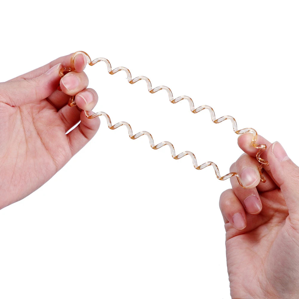 Telephone Wire Elastic Clear Hair Bands Plastic Spring Gum For Hair Ties No Crease Coil Hair Tie Ponytail Hair Accessories