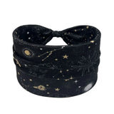 5 pieces/set of fashionable wide edge knotted headbands with ethnic style anti slip headbands, fashionable women's and girls' ha