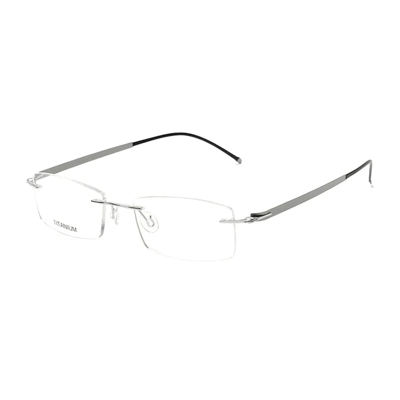 Ultra Light Pure Titanium Glasses Frame Men Brand Designer Prescription Women Fashion Rimless Square Optical Eyewears Ins