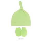 Newborn Baby Hat with Gloves Autumn Winter Warm Cotton Kids Beanies Stuff Children Accessories Infant Nightcap 0-6 Months Babies