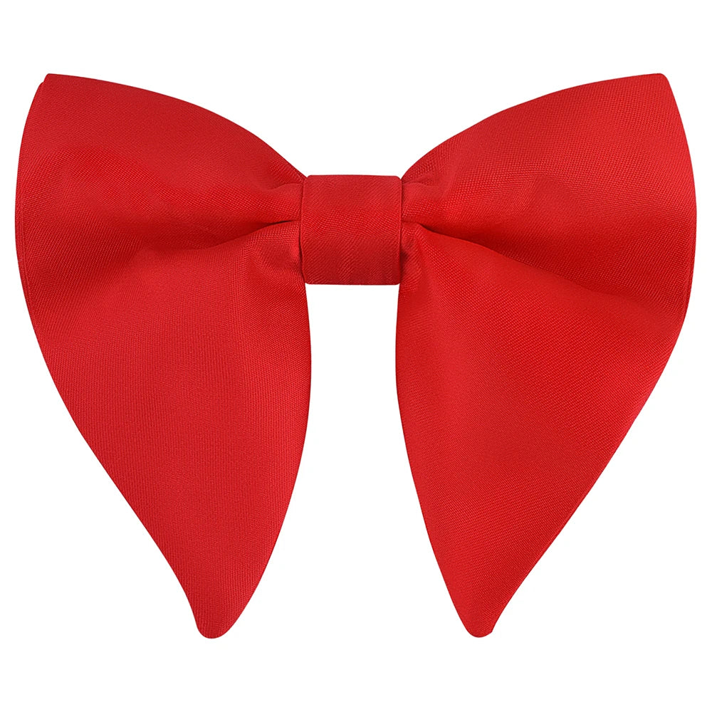 GUSLESON Fashion Pink Champagne Blue Solid Bow Tie For Men Classic Big Bowtie For Party Wedding Bowknot Adult Mens Tie