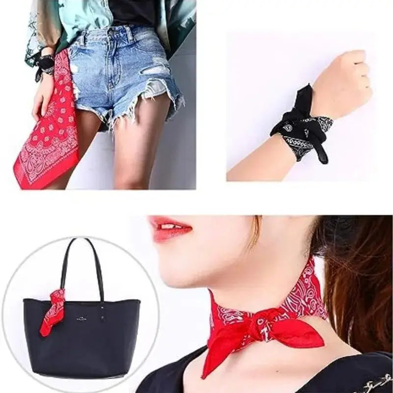 Fashion Bohemian Print Bandana Hair Bands Hip Hop Man Women Outdoor Unisex Headbands Band Wrist Wraps Face Mask Handkerchief