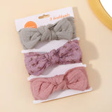 3Pcs/set Elastic Soft Headband for Baby Hair Accessories Newborn Bows Headwear Printing Toddler Bandage Ribbon Bowknot Headscarf