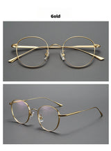 Titanium Glasses Frame Retro Round Wide-rimmed Men's Glasses Frame Anti-blue Light Optical Prescription Women Glasses Frame 835