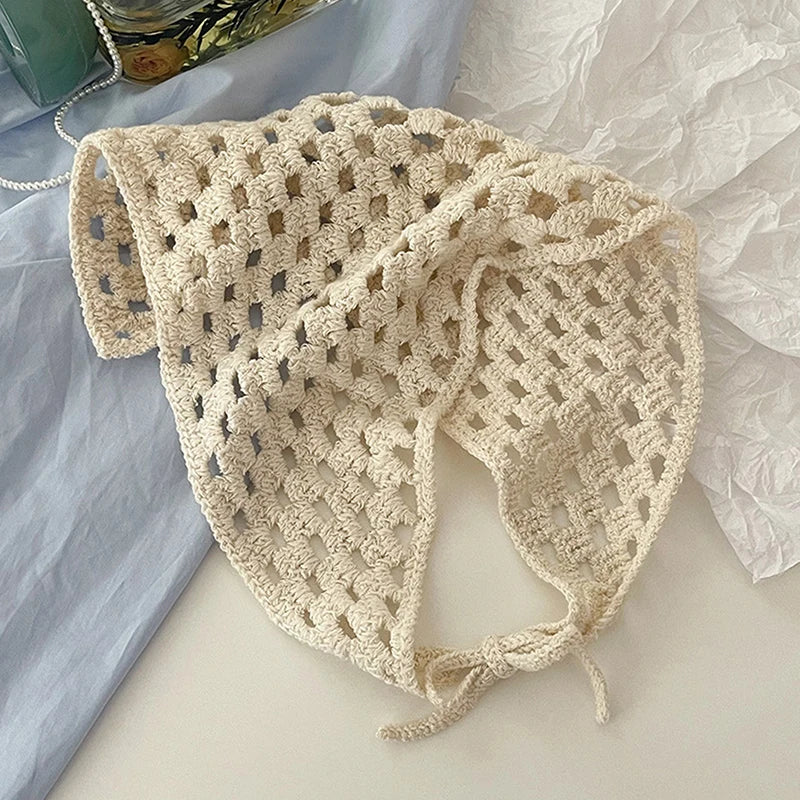 Flower Headscarf Headbands Knitting Hairband For Women Bandanas Headwear Fashion Girls Headband Hair Accessories