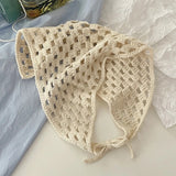 Flower Headscarf Headbands Knitting Hairband For Women Bandanas Headwear Fashion Girls Headband Hair Accessories